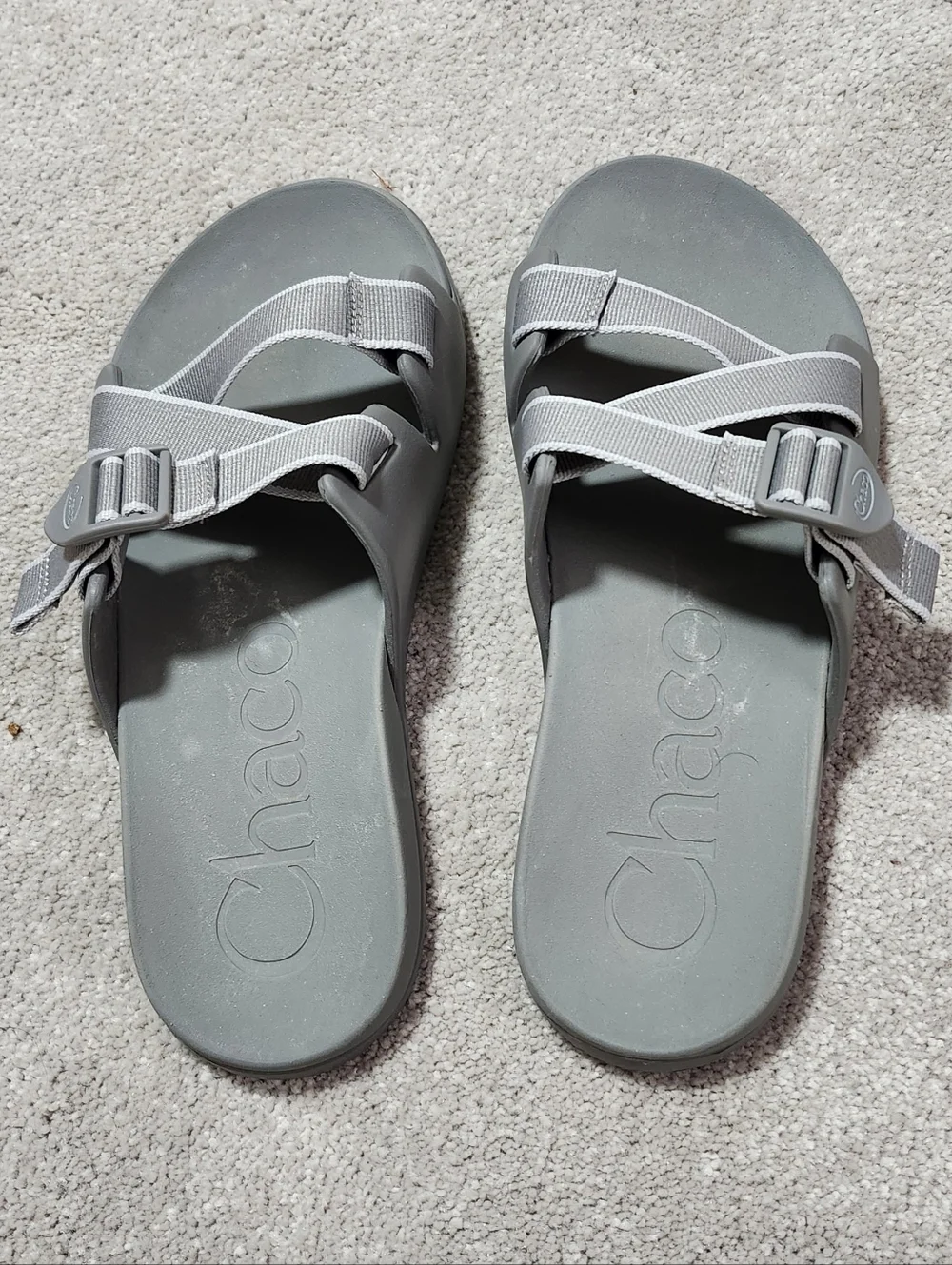 Chaco‎ Men's Chillos Summer Slide Sandal Shoe Grey Size 10